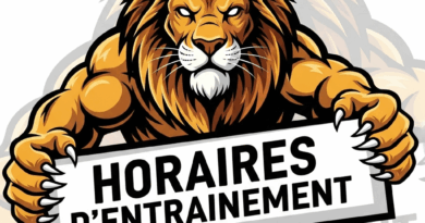 Horaires des entraînements